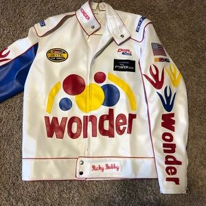 Ricky Bobby (Talladaga Nights) racing Wonder Bread Motorcycle jacket. Size small